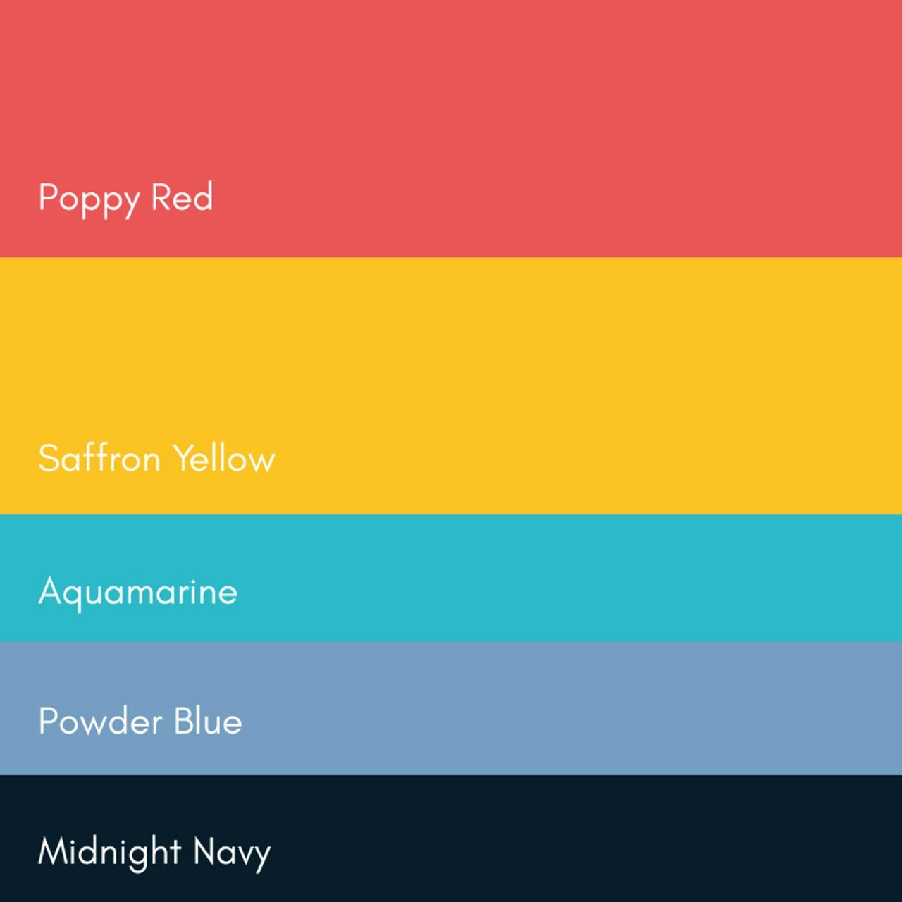 Colour palette for Appetite including Pantone colour codes.